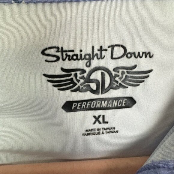 Straight Down Performance Golf Polo Men’s Purple Palm Fish Hawaiian Size XL - Picture 3 of 5